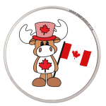 Canada Moose with Flag