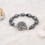 Hematite-Style Faceted Bead Snap Bracelet - Image 2