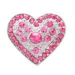 Pink Rhinestone Heart Snap