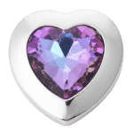 Purple Crystal Heart Snap