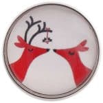Kissing Reindeer Glass Snap