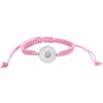 Pink Macrame Snap Bracelet