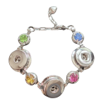 CLEARANCE - Tri-Snap Rainbow Crystal Bracelet