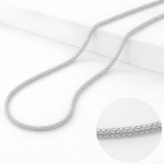 Silver Mesh Rope Chain Necklace – 17"