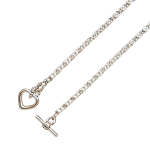 Byzantine-Style Chain with Heart Toggle Clasp - 22"