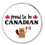 Proud to Be Canadian Snap with Beaver & Flag