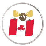 Moose with Canadian Flag