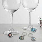 Wine Glass Snap Charms - Set of 4 - Image 2