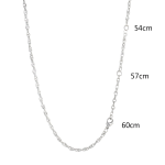 Adjustable Silver Link Chain – 21" to 23" - Image 2