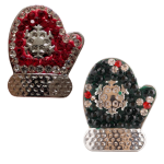 Rhinestone Mitten Snap (Red or Green)