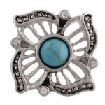 Turquoise Petal Accent Snap