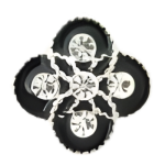 Black & Crystal Clover Snap