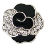 Black & Crystal Bloom Snap