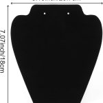 Black Velvet Necklace & Earring Display Stand