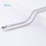 Silver Rope Chain Necklace - 18"
