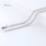 Silver Rope Chain Necklace - 18"