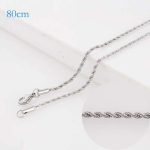 Stainless Steel Rope Chain Necklace – 31"