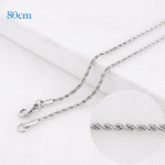 Stainless Steel Wheat Chain Necklace – 31"