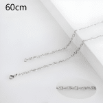 Adjustable Silver Figaro Chain – 21" to 23"