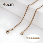 Rose Gold Wheat Chain Necklace – 18"