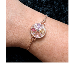 Adjustable Rose Gold Box Chain Snap Bracelet - Image 2