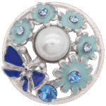 Blue Butterfly & Flowers Snap