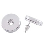 Silver Round Stud Earrings