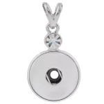 Classic Snap Pendant with Round Clear Gem