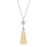 Cream Tassel Snap Necklace