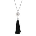 Black Tassel Snap Necklace
