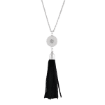 Black Tassel Snap Necklace