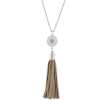 Suede Tassel Snap Necklace