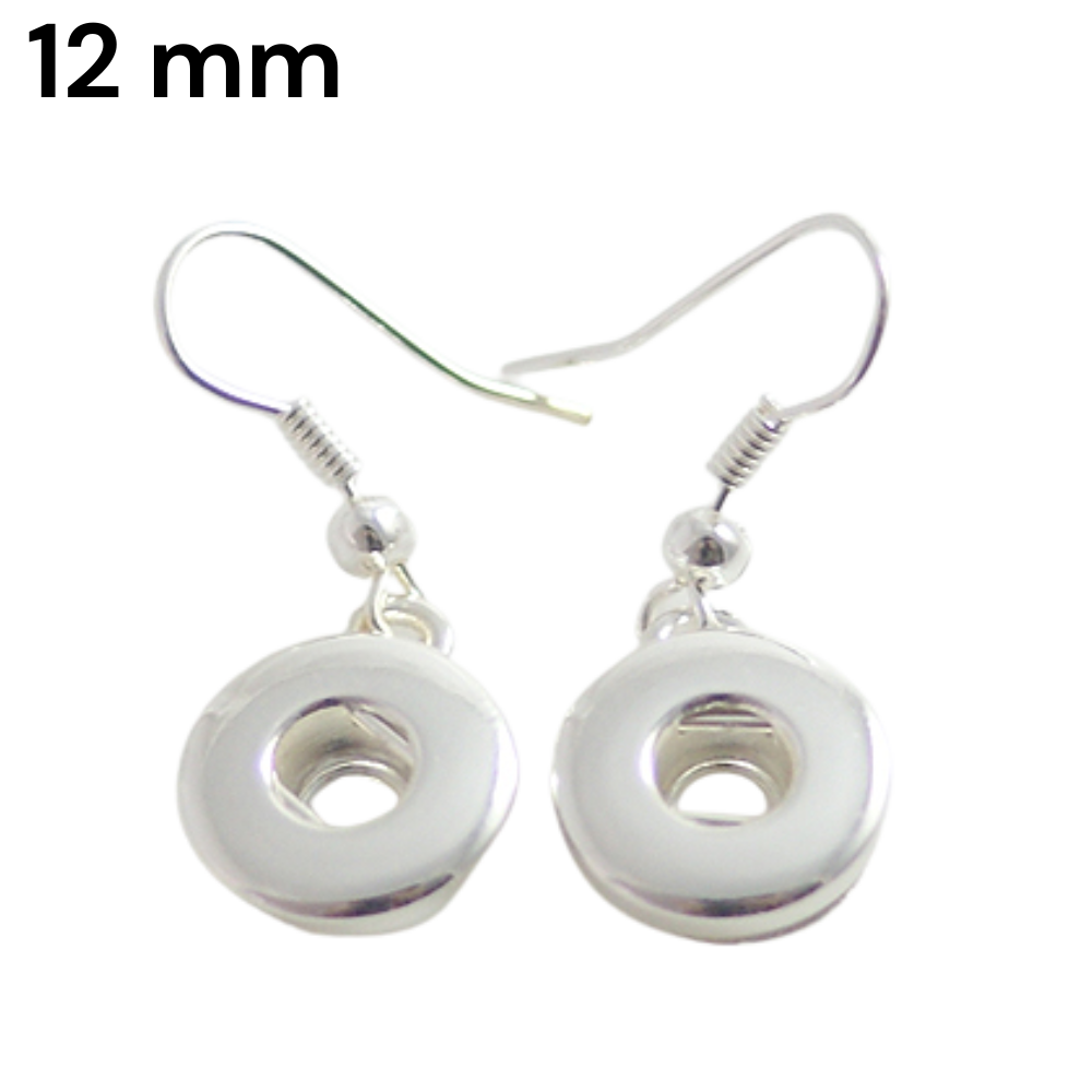 KB0402 Simple Dangle Snap Earrings โ 12mm - Image 1