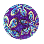 Iridescent Purple Floral Snap