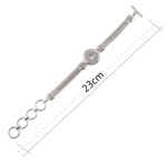 Elegant Silver Mesh Snap Bracelet - Image 3