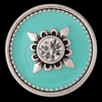 Turquoise Crystal Flower Snap