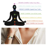 Chakra Stone & Lava Rock Snap Bracelet - Image 2