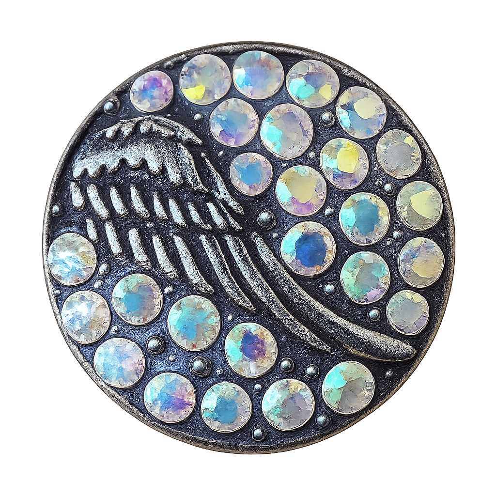 KB6464NF Crystal Angel Wing Snap - Image 1
