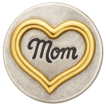 Mom Gold Heart Snap