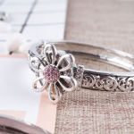 Crystal Petal Flower Snaps (Silver or Pink) - Image 2