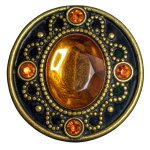CLEARANCE - Vintage Amber Gem Oval Snap