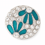 Teal Leaf Crystal Snap