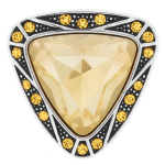 Golden Triangle Gem with Antique Accents