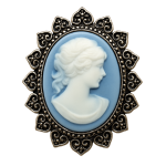 CLEARANCE - Blue Vintage Cameo Snap
