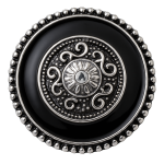 Vintage Black Crystal Snap