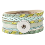 Multi-Strand Snap Bracelet – Mint Green & Yellow