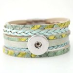 Multistrand Snap Bracelet – Mint Green & Yellow