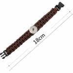 Black Paracord Snap Bracelet with Buckle Closure - Image 2