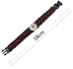 Brown Paracord Snap Bracelet with Buckle Closure - Image 2