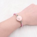 Pink Braided Snap Bracelet - Image 3